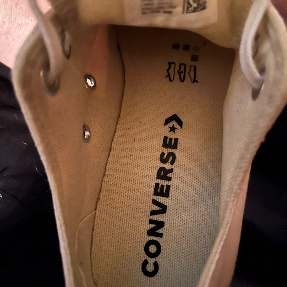 Converse All-Star Classic White Canvas Platform Sneakers - Women's Low Top, Sz 7 - Picture 9 of 11